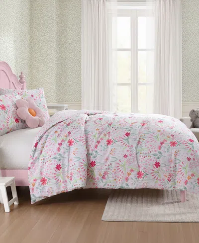 Laura Ashley Sunshine Flowers Microfiber 4-pc. Comforter Set, Full/queen In Multi