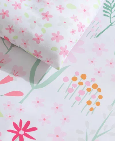 Laura Ashley Sunshine Flowers Microfiber 3-pc. Comforter Set, Twin In Pink