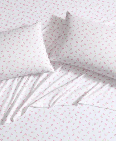 Laura Ashley Busy Bee Microfiber 3-pc. Sheet Set, Twin In Pink