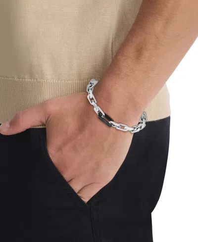Calvin Klein Men's Sculpted Link Chain Bracelet In Silver