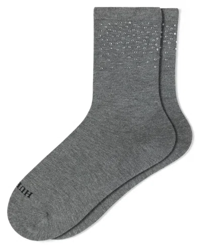 Hue Women's 2-pack Rhinestone Border Crew Socks In Multi