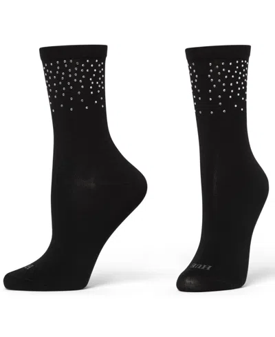 Hue Women's 2-pack Rhinestone Border Crew Socks In Multi