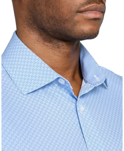 Construct Men's Plaid Long-sleeve Dress Shirt In Blue