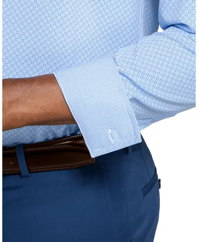 Construct Men's Plaid Long-sleeve Dress Shirt In Blue