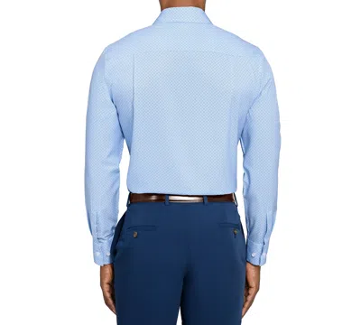 Construct Men's Plaid Long-sleeve Dress Shirt In Blue