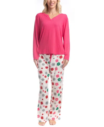 Goodnight Kiss Holiday Pop Up Pj Set In Pink