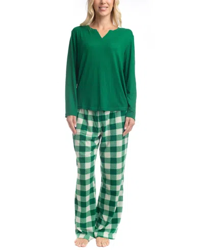 Goodnight Kiss Holiday Pop Up Pj Set In Green