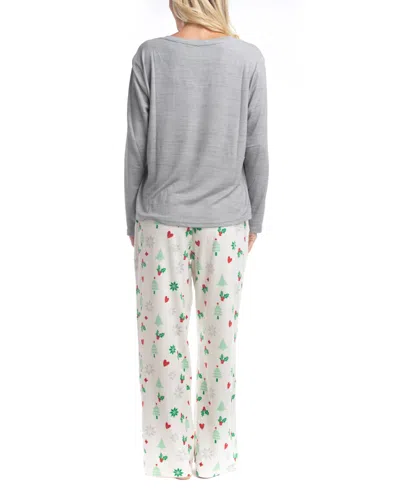 Goodnight Kiss Holiday Pop Up Pj Set In Gray