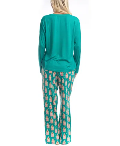 Goodnight Kiss Holiday Pop Up Pj Set In Green