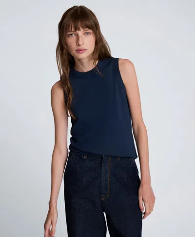 Kenneth Cole Women's Crewneck Tank Top In Blue