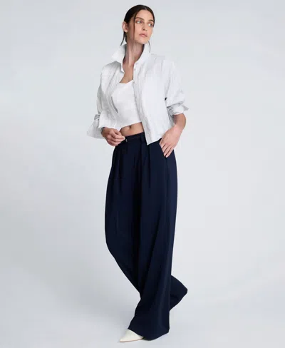 Kenneth Cole Women's Pleat Detail Cropped Jacket In Multi