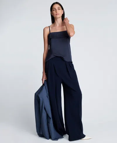 Kenneth Cole Women's Fold-over Sleeveless Camisole Top In Animal Print