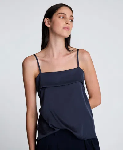 Kenneth Cole Women's Fold-over Sleeveless Camisole Top In Animal Print