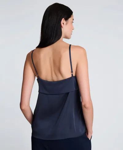 Kenneth Cole Women's Fold-over Sleeveless Camisole Top In Animal Print