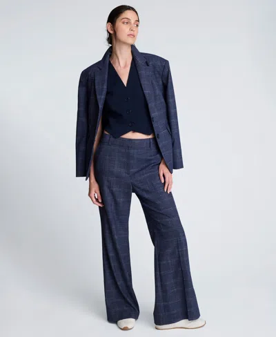 Kenneth Cole Women's Collared Hourglass Jacket In Blue