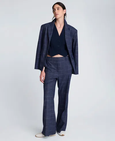 Kenneth Cole Women's Collared Hourglass Jacket In Blue