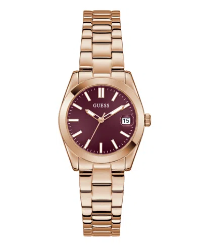 Guess Women's Rose-gold Tone Analog Watch, 32mm In Gold