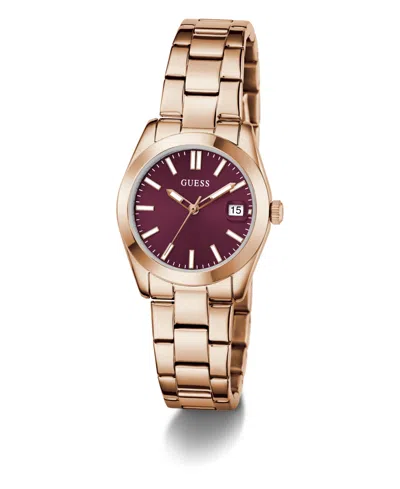 Guess Women's Rose-gold Tone Analog Watch, 32mm In Gold