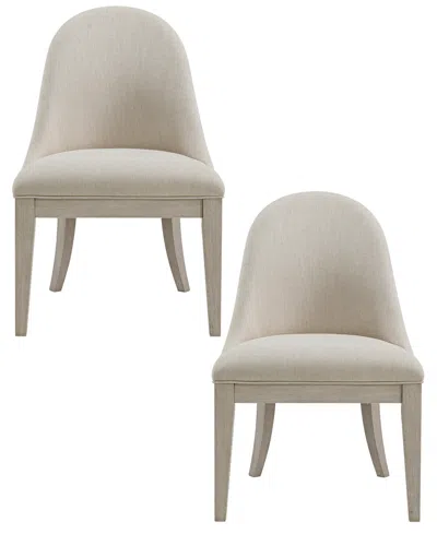 Macy's Furniture Sirena 2-pc. Woven Side Chair Set In Neutral