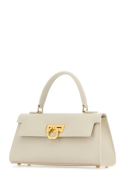 Carbotti Ivory Leather Masami Handbag In Neutral