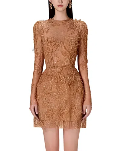 Silvia Rufino Mini Dress In Brown