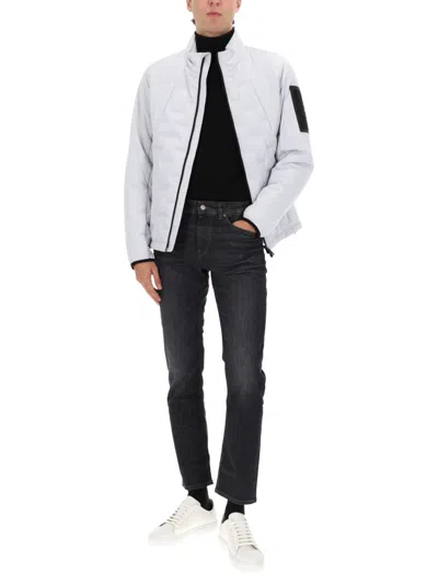 Hugo Boss Boss Grey Polyester Jacket In Multi