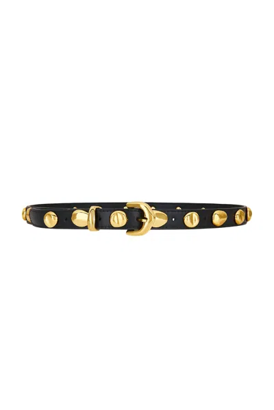 Amanu Vaal Embellished Leather Belt In Black
