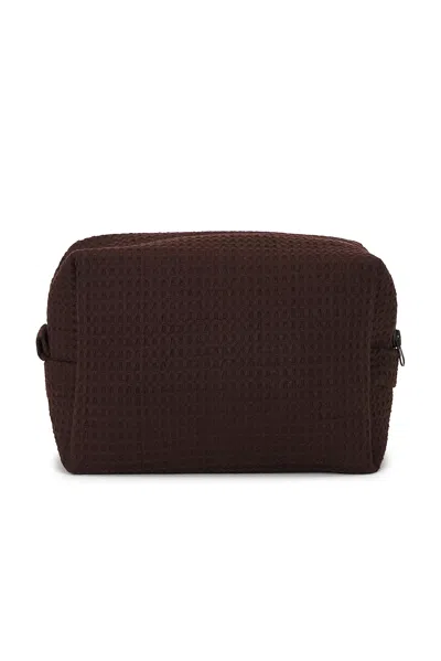 Abbode Dog Mom Waffle Pouch In Brown
