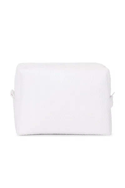 Abbode Jet Setter Waffle Pouch In White