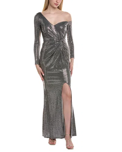 Issue New York Sequin Maxi Dress In Gray