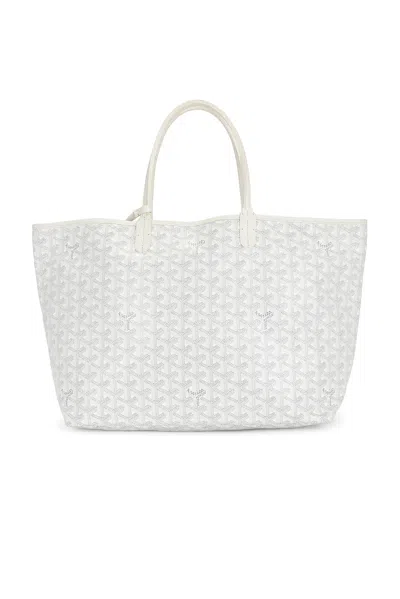 Pre-owned Goyard Saint Louis Pm Tote Bag In White