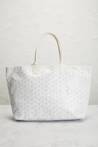 Pre-owned Goyard Saint Louis Pm Tote Bag In White