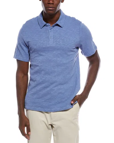 Onia Heavyweight Slub Polo Shirt In Blue