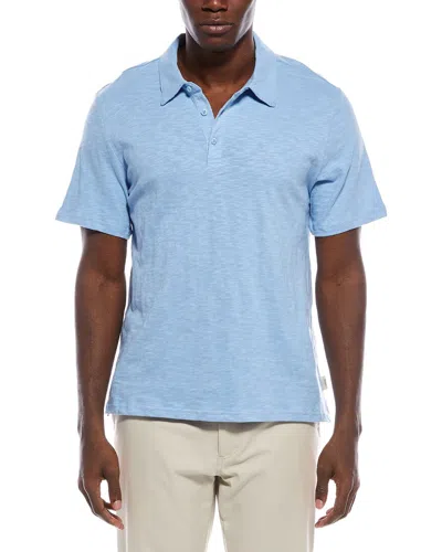 Onia Heavyweight Slub Polo Shirt In Blue