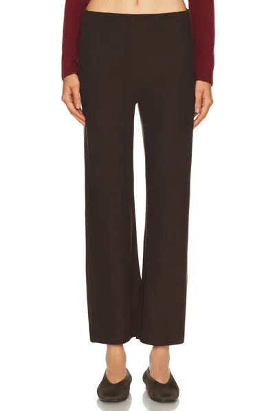 Leset Lauren Crop Flare Pant In Brown
