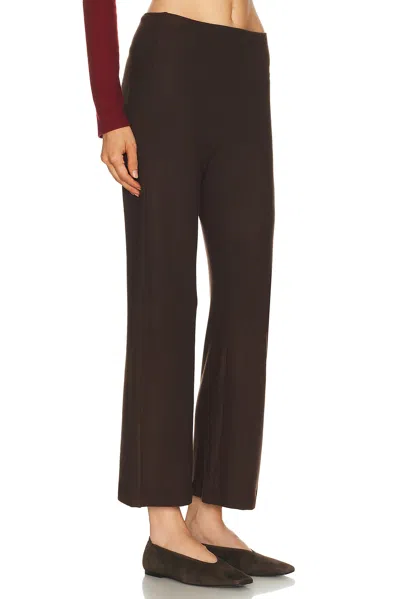 Leset Lauren Crop Flare Pant In Brown