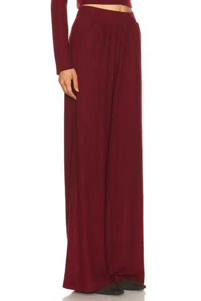 Leset Lauren Pleated Pocket Pant In Red