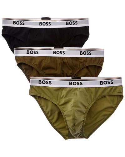 Hugo Boss 3pk Power Brief In Green