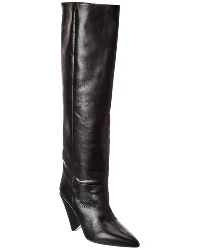 Isabel Marant Lokyo Leather Knee-high Boot In Animal Print