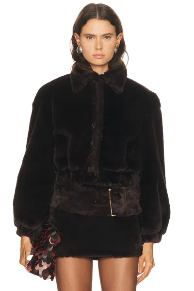 Rowen Rose Bomber Jacket In Burgundy