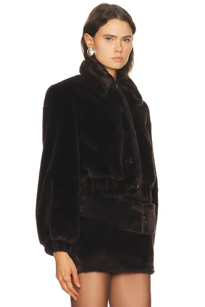 Rowen Rose Bomber Jacket In Burgundy