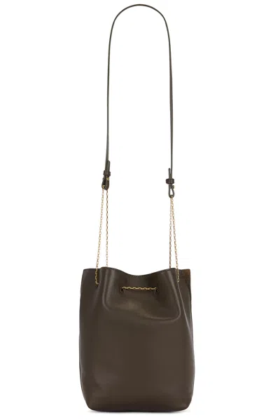 Saint Laurent Pochon On Chain Bag In Orange