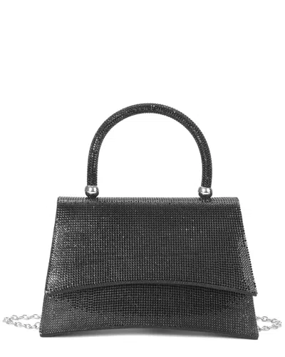 Tiffany & Fred Paris Crystal-embellished Leather Evening Satchel In Black