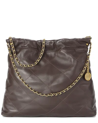 Tiffany & Fred Paris Quilted Leather Tote In Brown