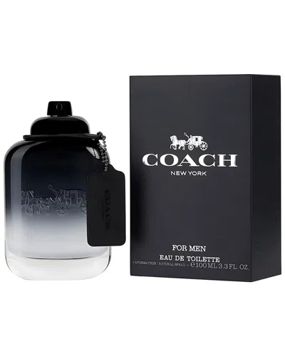 Coach Men's 3.3oz New York Edt In Transparent