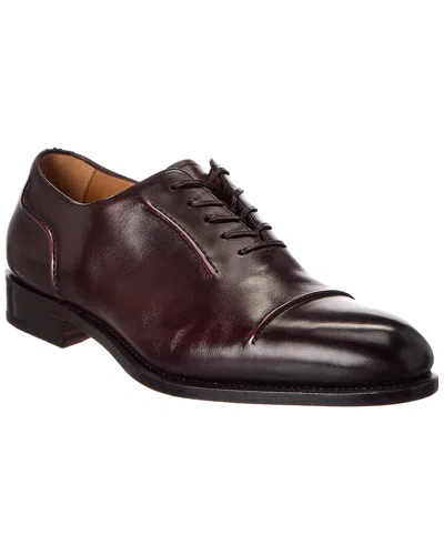 Ferragamo Giave Leather Oxford In Purple