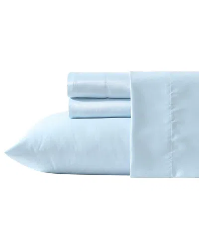 Laura Ashley Satin Bliss Sheet Set In Blue