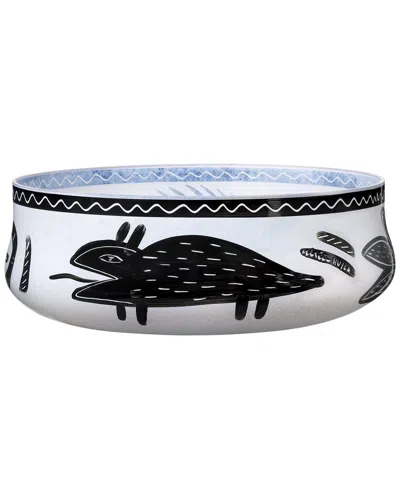 Kosta Boda Handmade Caramba Bowl In Black