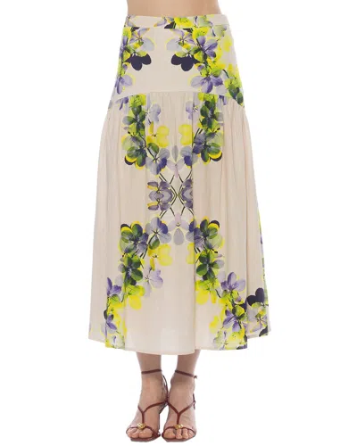 Alexia Admor Michel High Waist Shirred Midi Skirt In Multi
