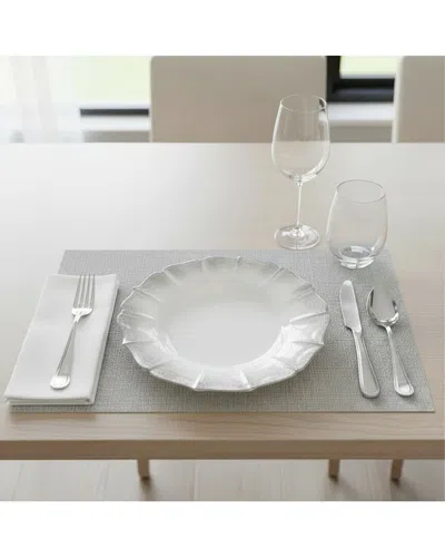 American Atelier Contessa Glitter Rim Charger Plate In Gray